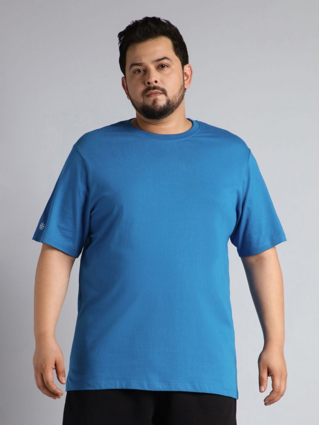 CULT Men Blue Cotton Plus Size Everyday T-shirt-picture-22