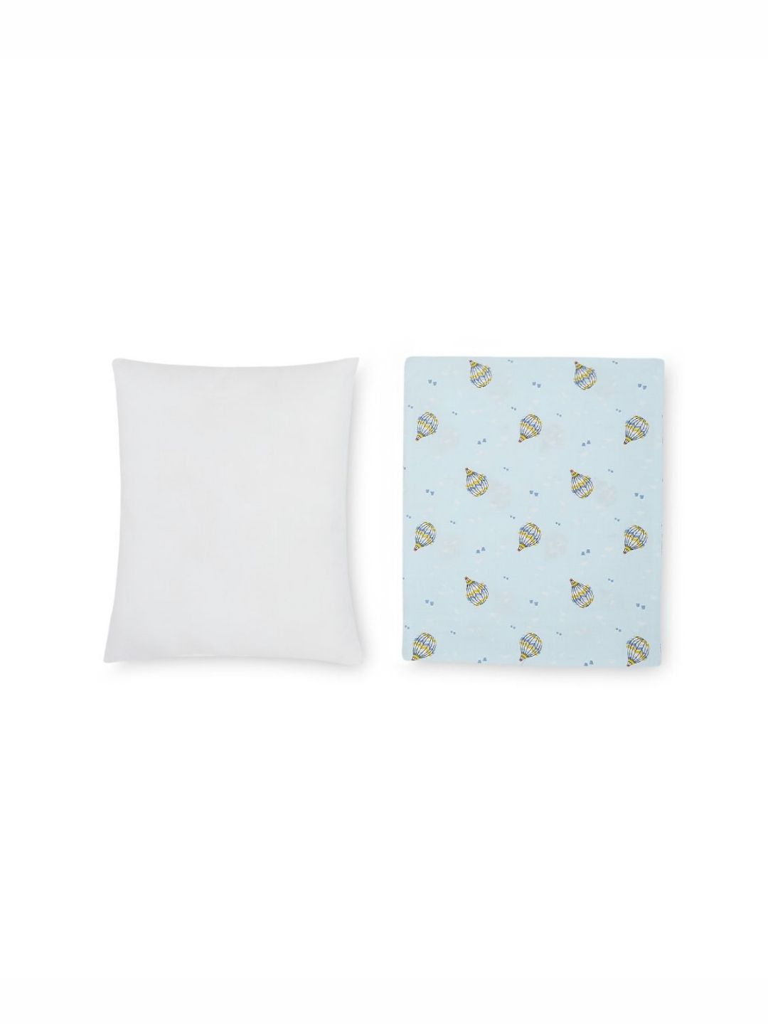 Portico Infants Kids Blue & White 2 Pieces Fibre Filled Cotton Lightweight Baby Pillows-image-44