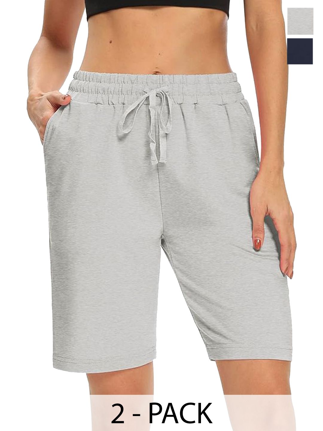 Hotfits Women Pack Of 2 Cotton Shorts-picture-18