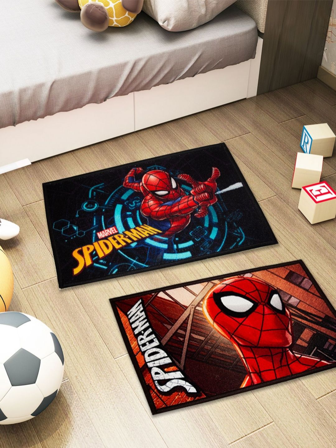 Athom Living 2-Pcs Red & Blue Disney Printed Anti-Skid Doormat-picture-35