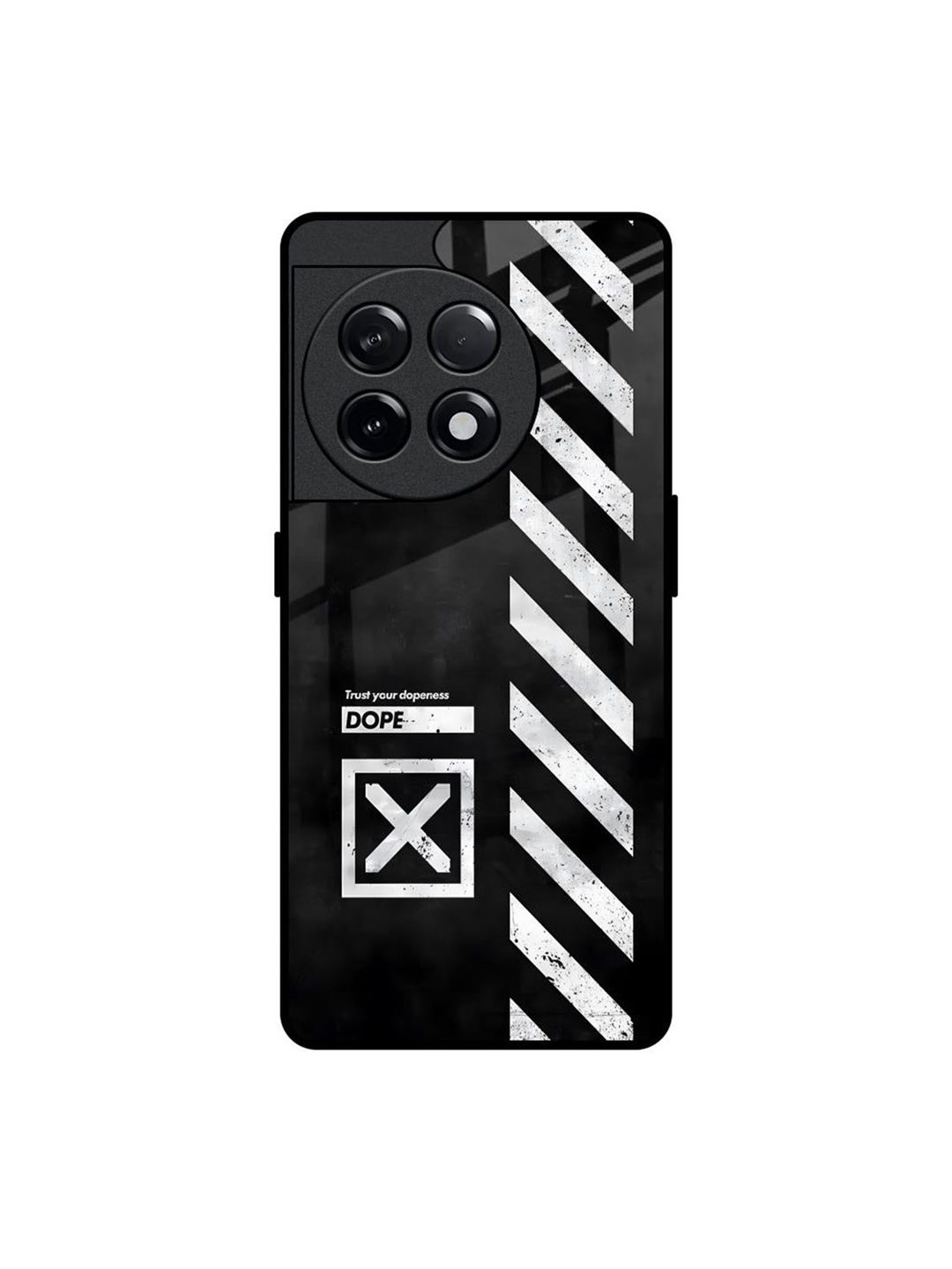 QRIOH Geometric Printed Sleek & Lightweight Silicone OnePlus 11R 5G Glass Back Case-picture-11