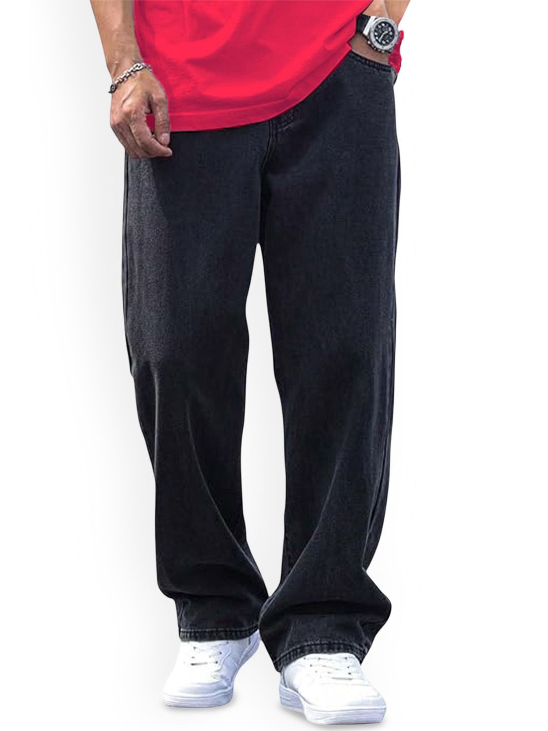 VYNTIQ Men Baggy Mid-Rise Jeans-picture-3