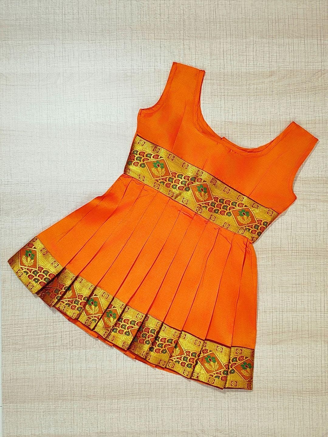 Sethukrishna Infant Girls Silk Fit & Flared Ethnic Dress-image-37