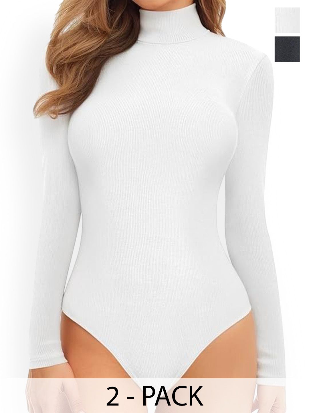 ZEROZABAR Pack Of 2 High Neck Bodysuits