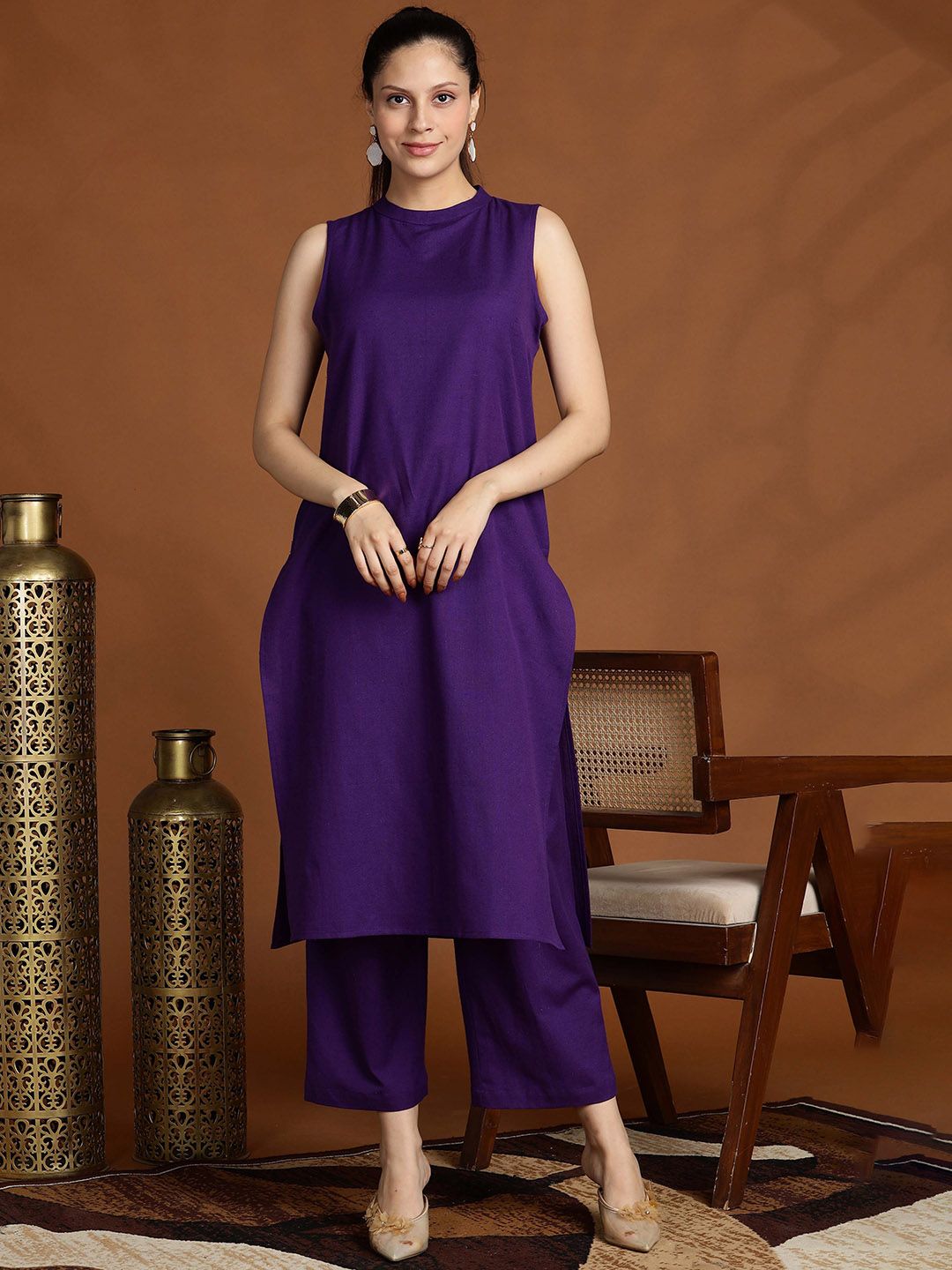Anouk Pure Cotton Tunic & Palazzos Co-Ord Set