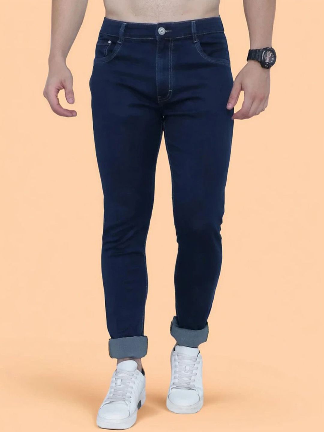 AWACK Men Comfort Regular Fit Mid-Rise Stretchable Denim Jeans-picture-39