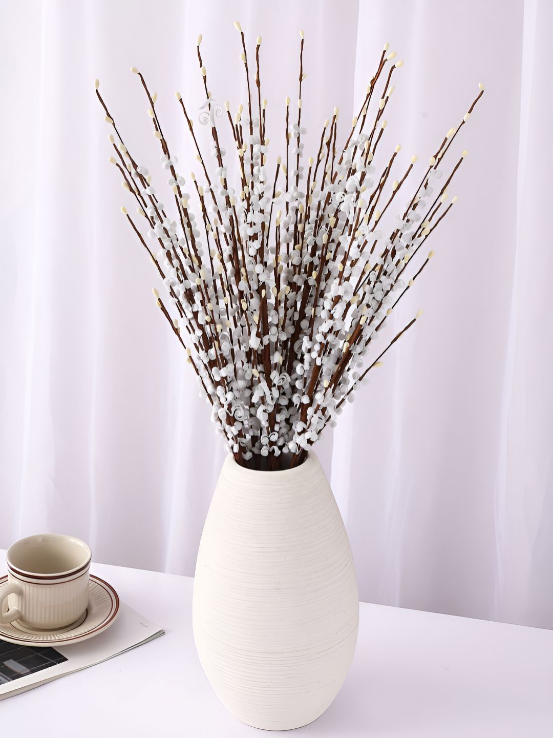 TIED RIBBONS White 5 Pieces Jasmine Artificial Flowers-picture-29