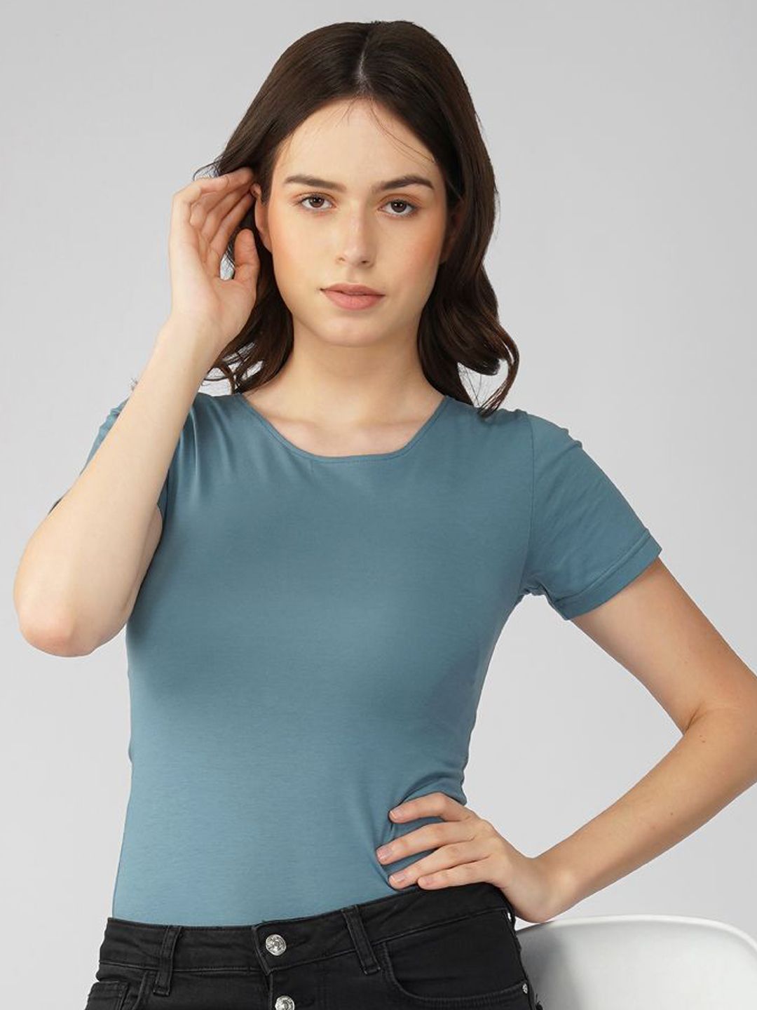 ONEWAY Cotton Slim-Fit Round Neck Bodysuit