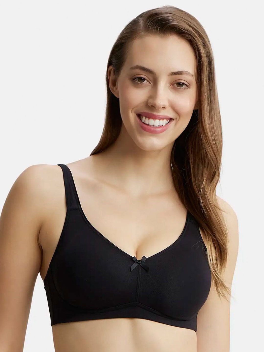 Jockey Wirefree Non Padded Cotton Full Coverage Solid Moulded Everyday Bra-FE41-picture-13