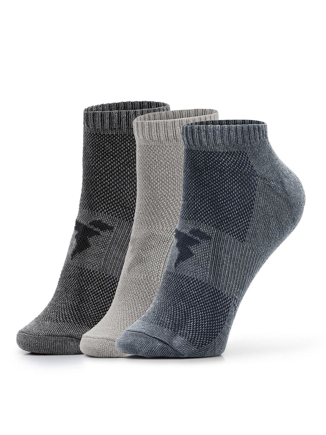 Technosport Men Pack Of 3 Ankle-Length Patterned Socks-image-14