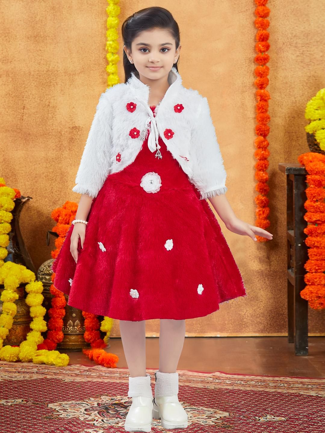 Sangria Girls Pure Wool Dresses-picture-14