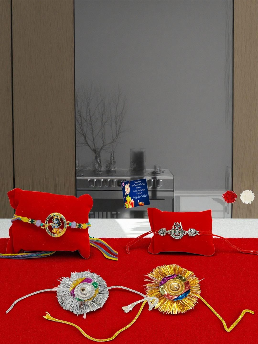 Vrinde 4Pcs Wraparound Rakhis-picture-42