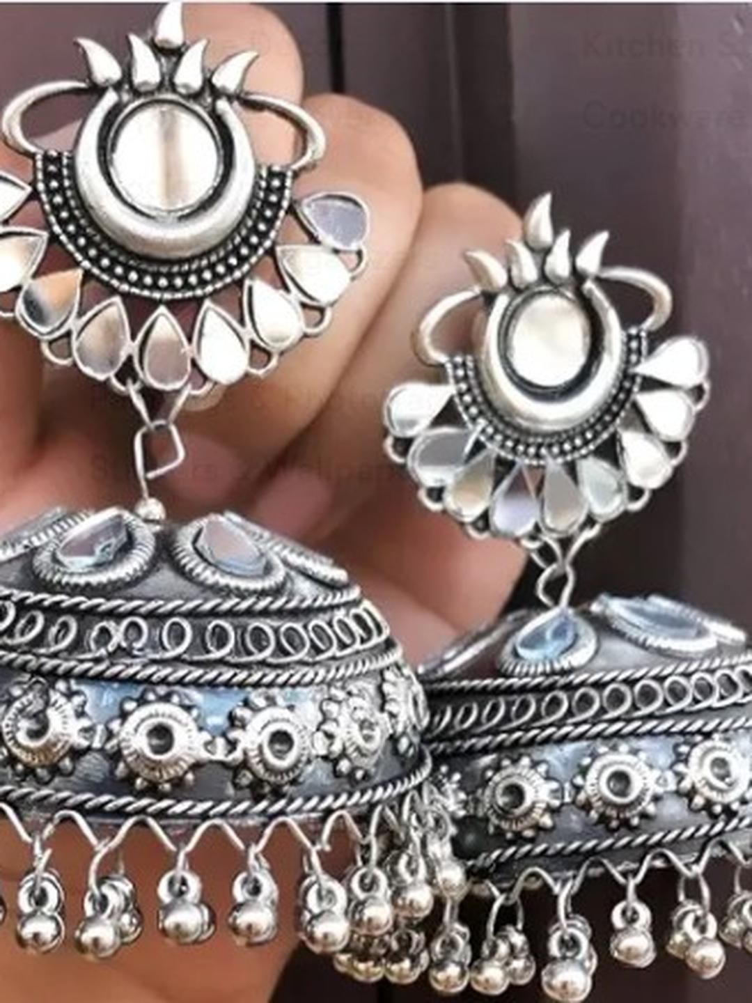 Sangria Oxidised Alloy Artificial Beads Earrings-picture-38