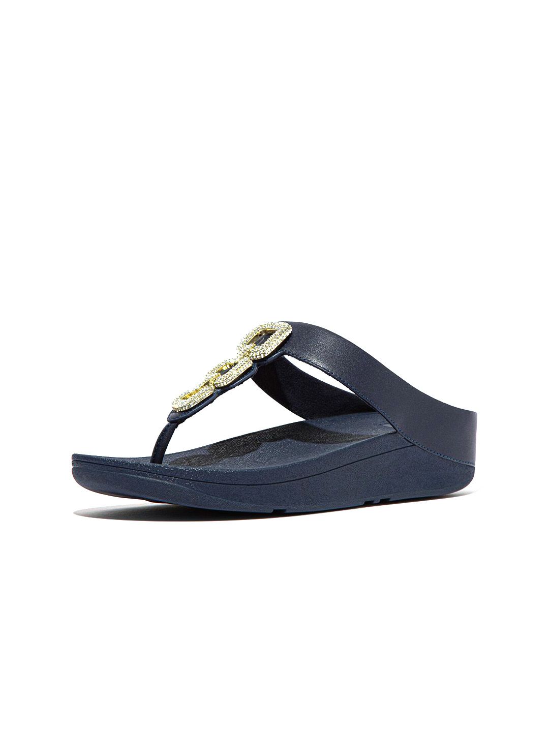 fitflop Women Leather Wedge Heels Sandals with Ethnic - Embellished-picture-48