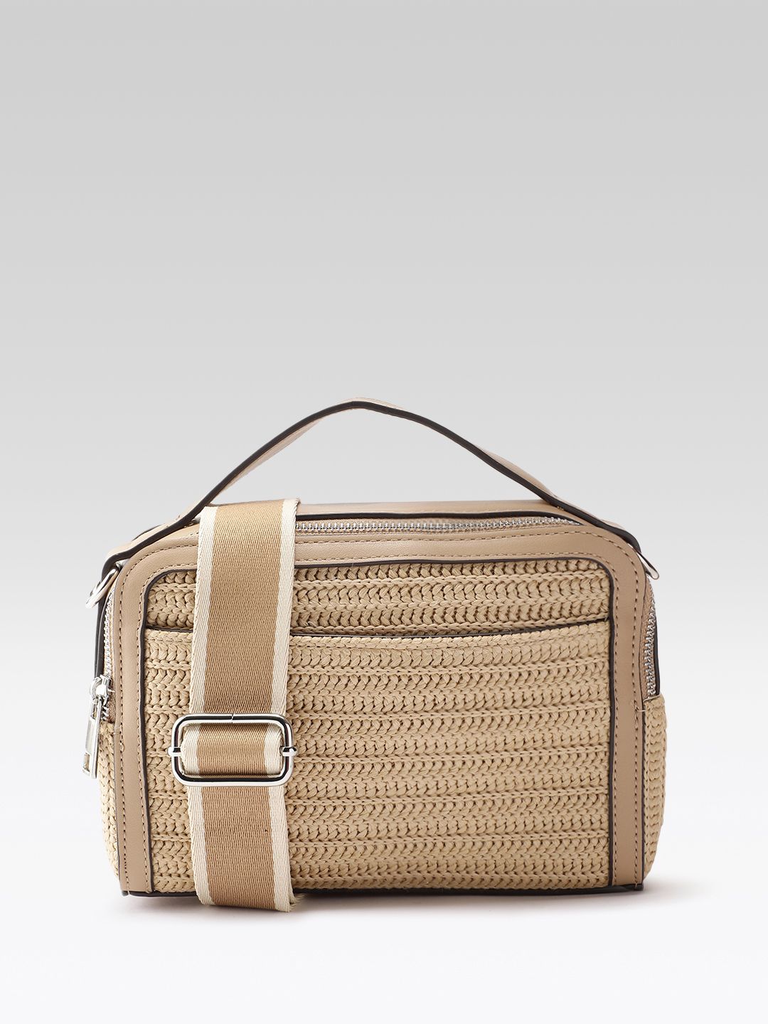 NEXT Basket Weave Textured Structured Handheld Bag-picture-39