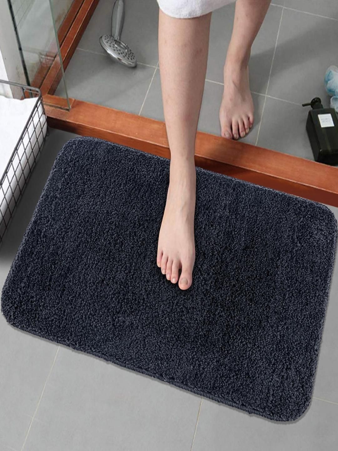 RJVT Grey Solid Bath Rug-image-0