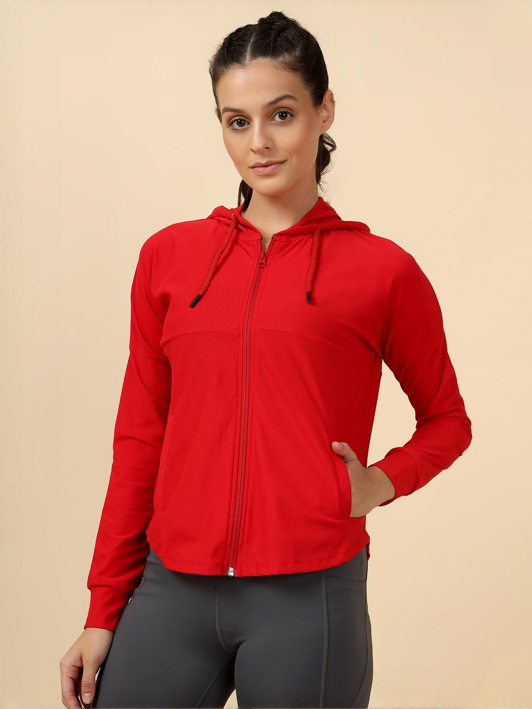 Fitkin Women Lightweight Training Hooded Sporty Jacket