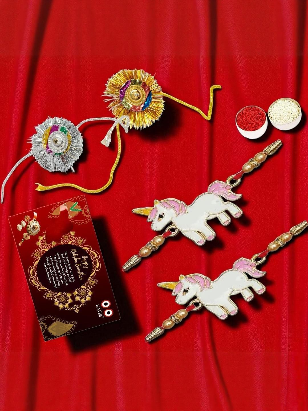 Vrinde 4Pcs Wraparound Rakhis-picture-41