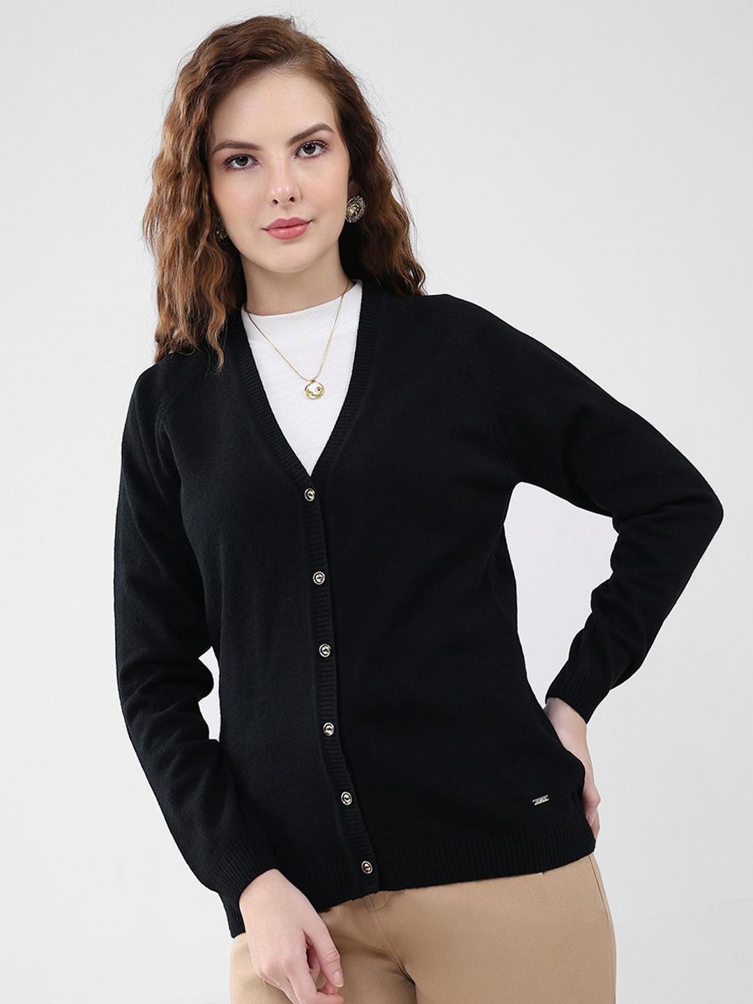 Monte Carlo Women V-Neck Woollen Cardigan