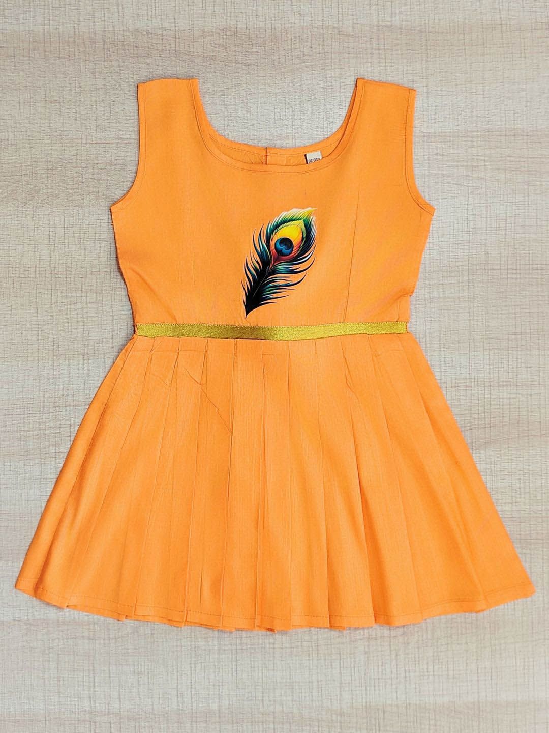 Sethukrishna Infant Girls Printed Fit & Flared Ethnic Dress-image-25