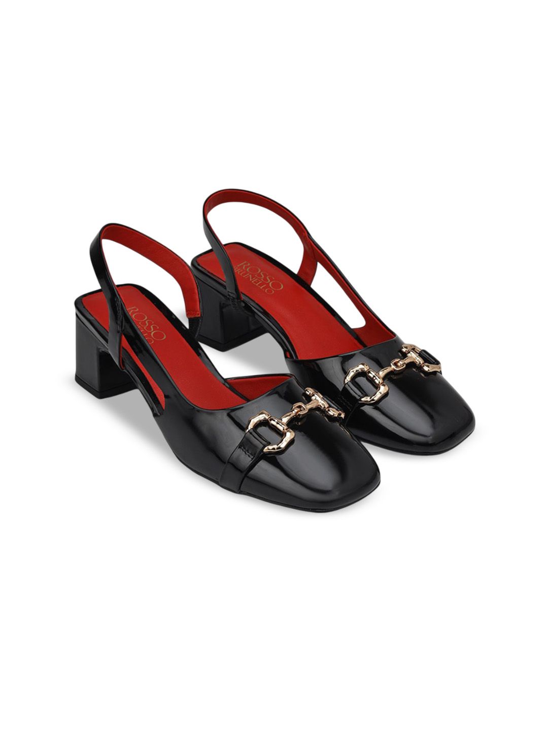 ROSSO BRUNELLO Women Western Embellished Leather Block Heels Pumps-picture-41