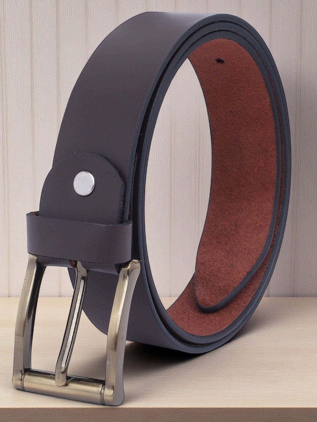 The Roadster Lifestyle Co Men Textured Leather Formal Belt-picture-18