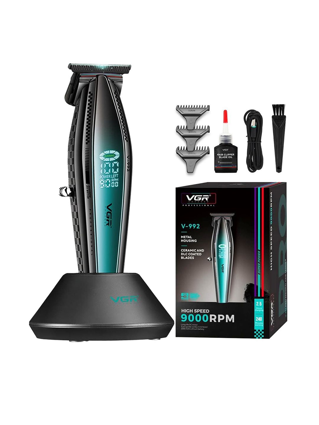 VGR V-992 Professional Hair Trimmer- Green-picture-13