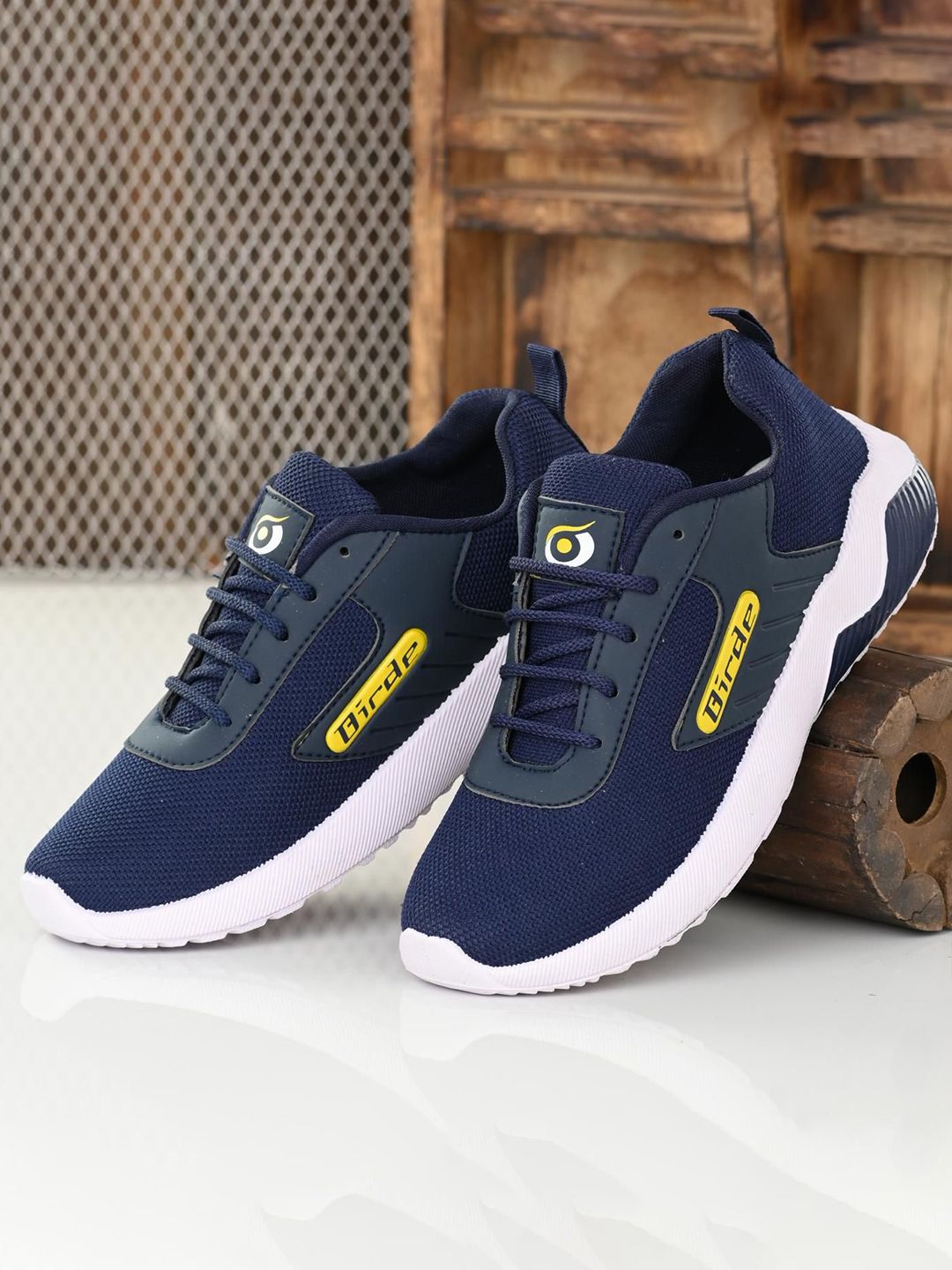 BIRDE Men Lace-Ups Mesh Walking Non-Marking Shoes-image-23
