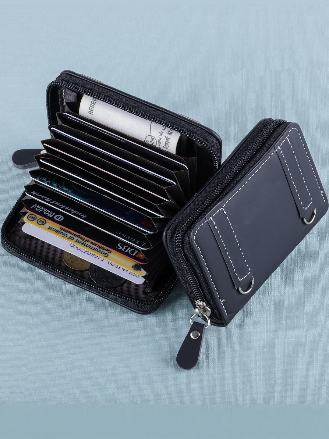 SZN Unisex 9 slot Leather Card Holder Wallet-image-47