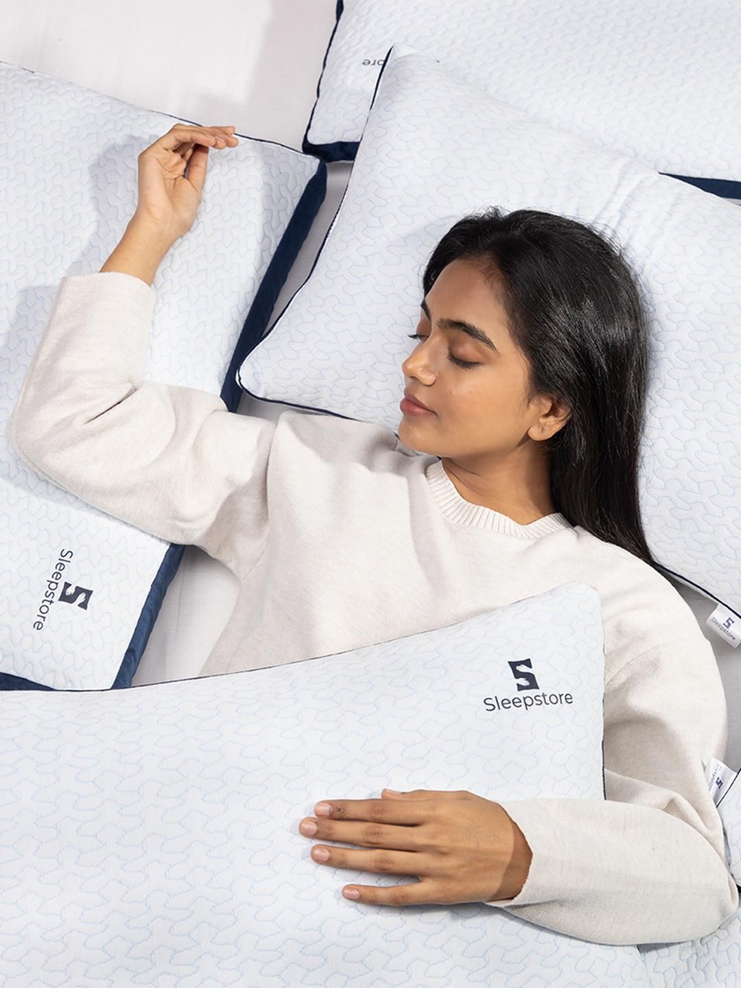 Sleepstore White Set of 2 Fibre Filled Polyester Sleep Pillow-picture-20
