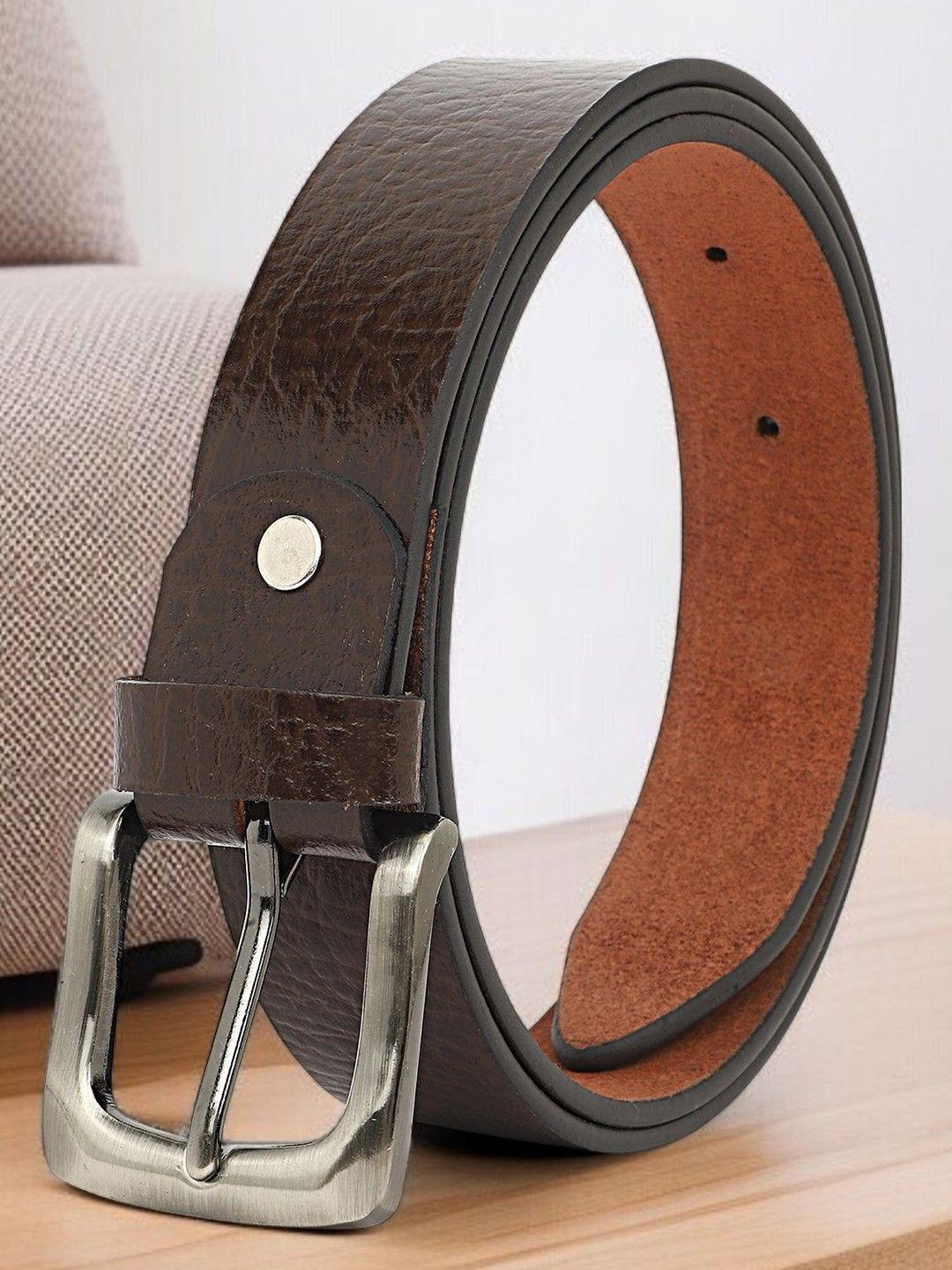 The Roadster Lifestyle Co. Men Textured Leather Belt-picture-24