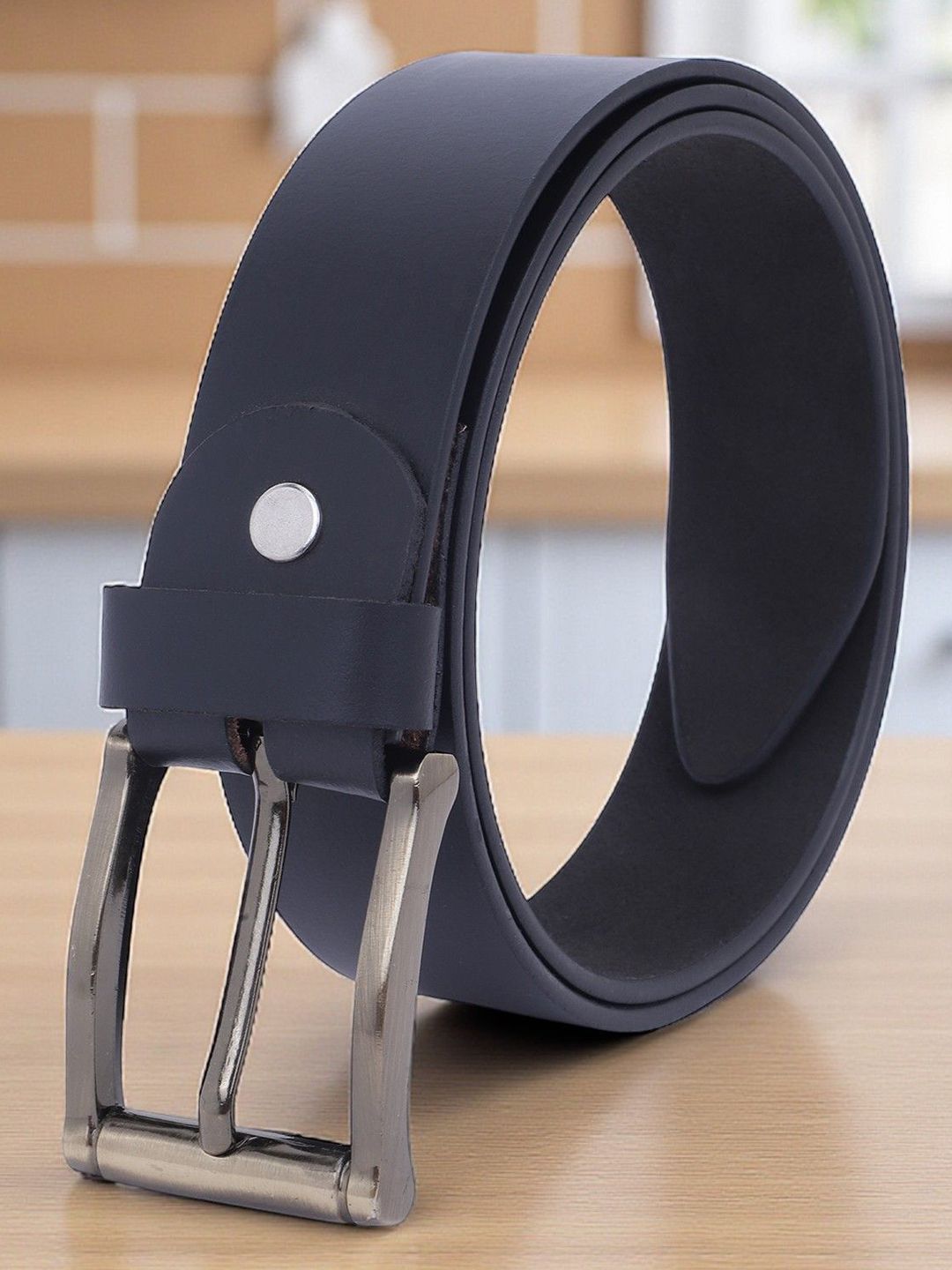 The Roadster Lifestyle Co Men Textured Leather Formal Belt-picture-50