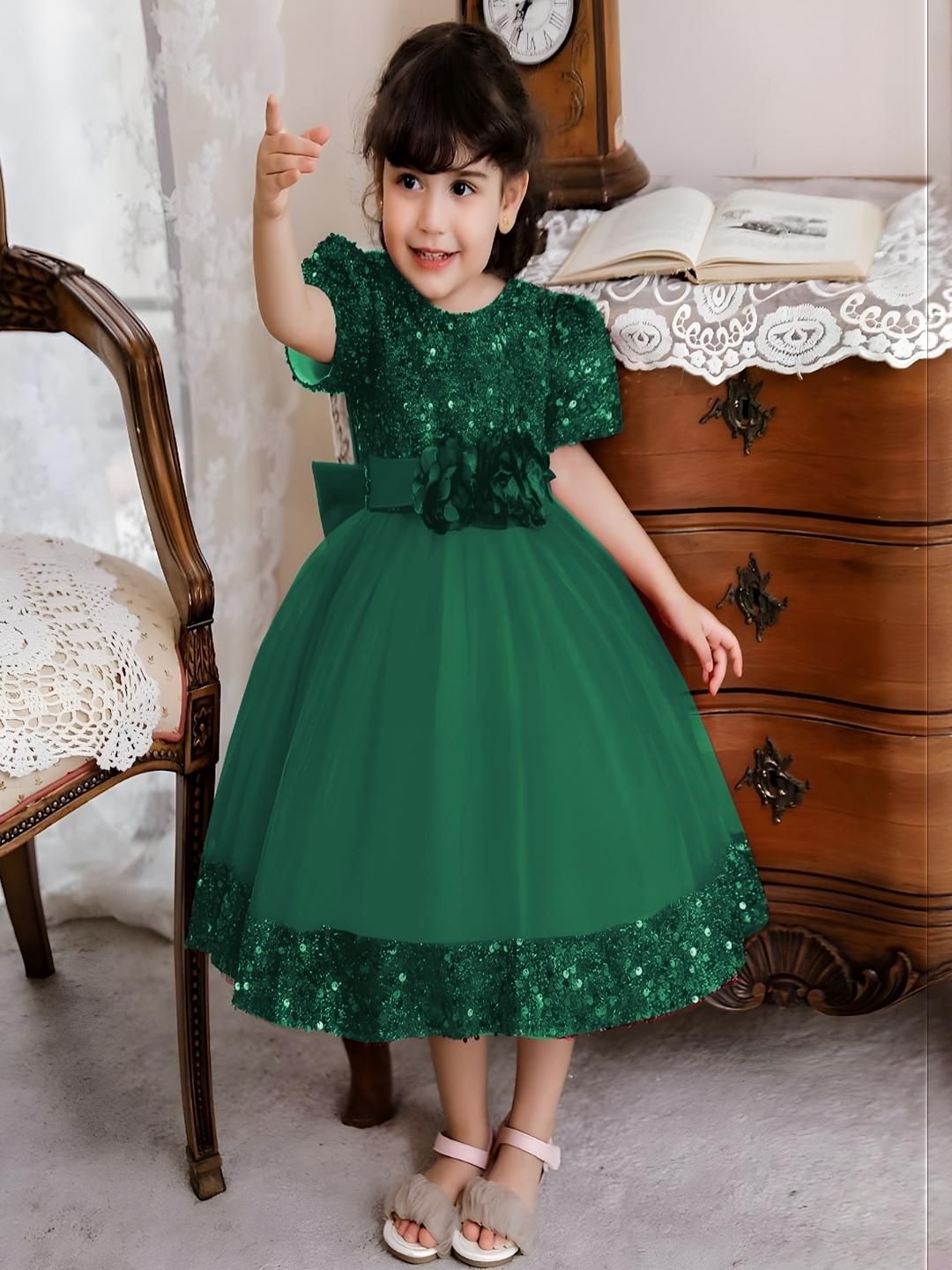 Texaso Premium Girls Polyester Dresses-picture-10