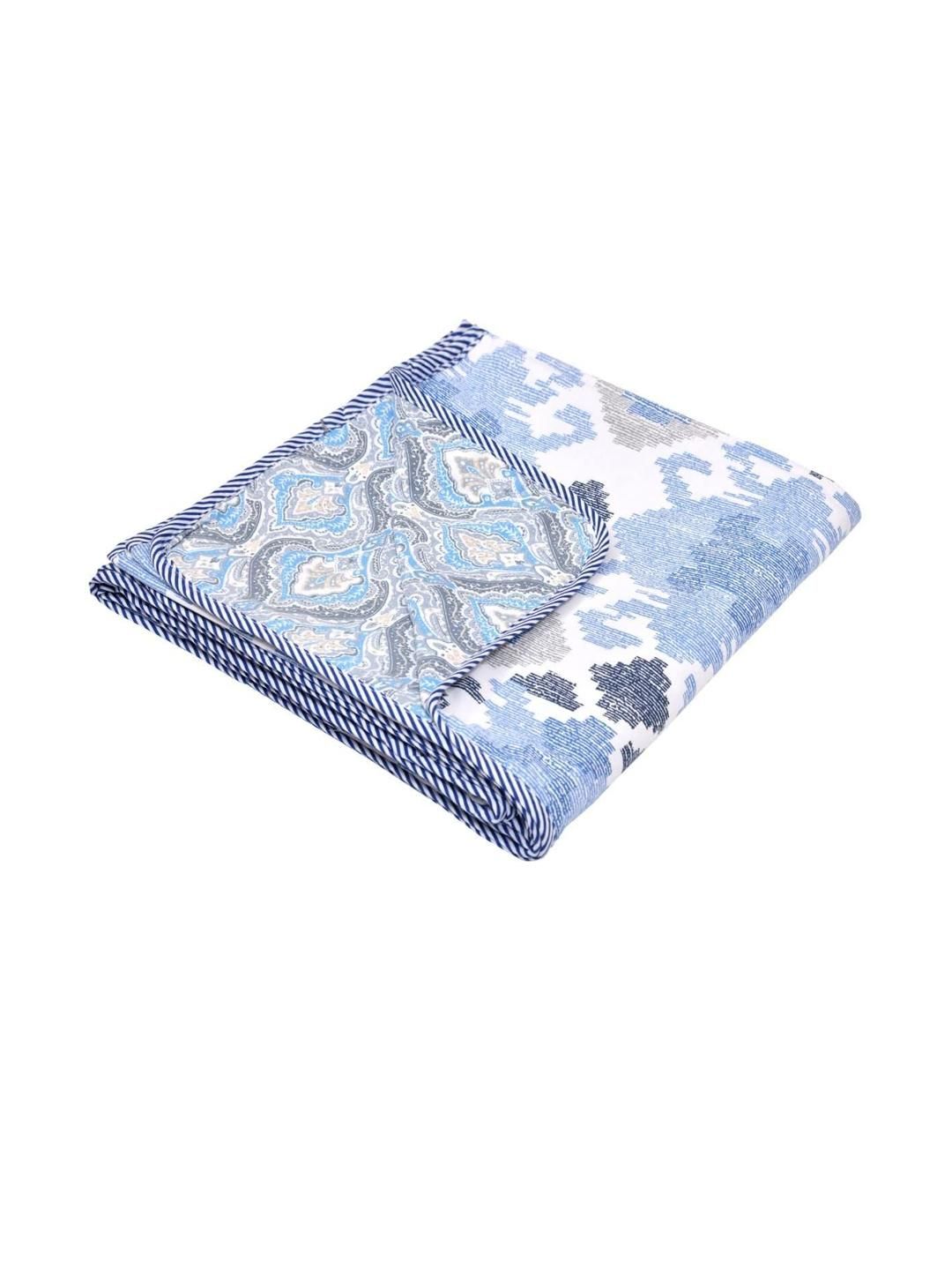 Anadhika Blue Floral AC Room Single Bed Dohar-image-27