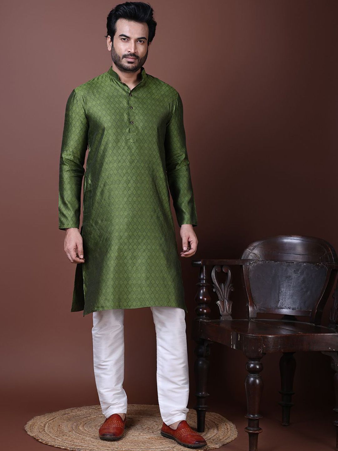 DEVOILER Men Jacquard Kurta-picture-44