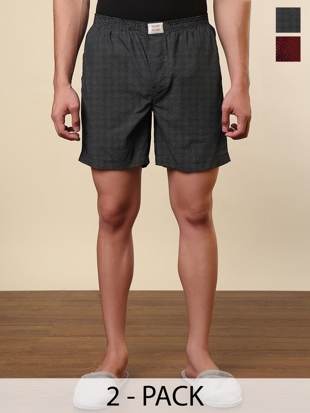 SleepZ by Raymond Pack Of 2 Printed Pure Cotton Mid-Rise Boxer AHBA00003-X1-picture-14