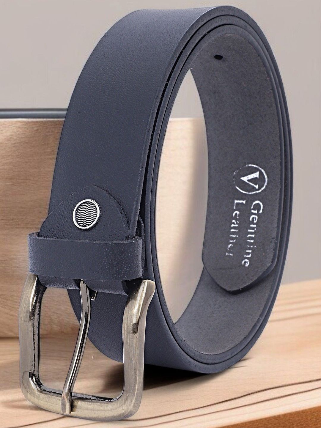 The Roadster Lifestyle Co . Men Textured Leather Belt-picture-42