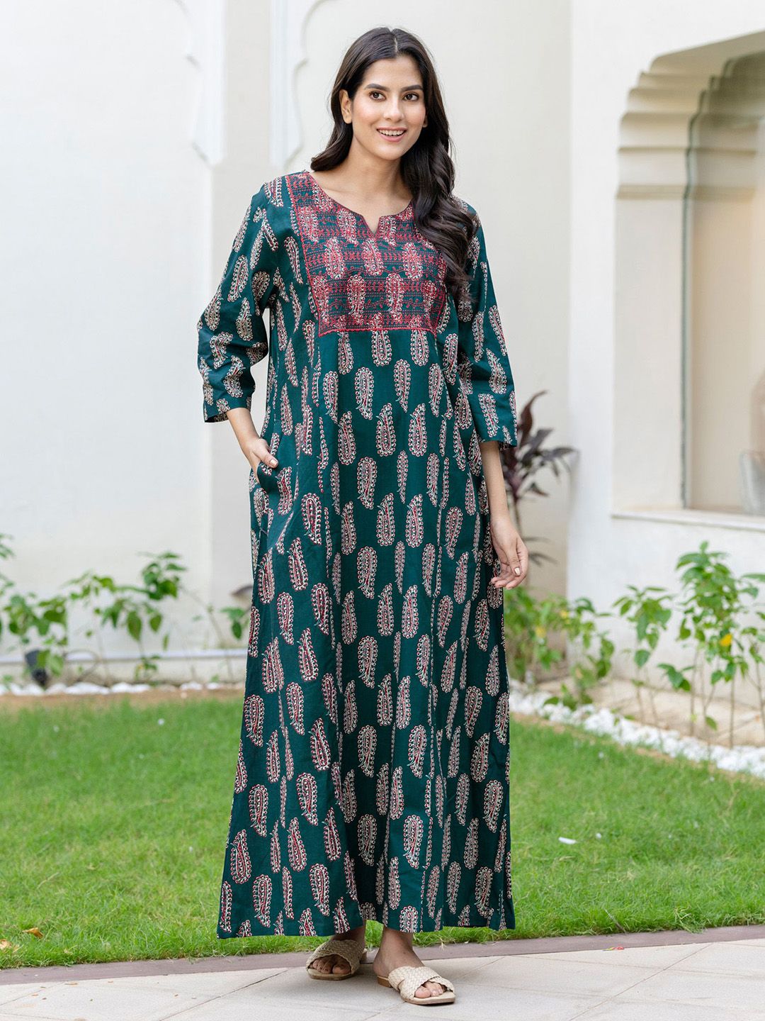 Nihsamah Printed Maxi Nightdress-picture-36