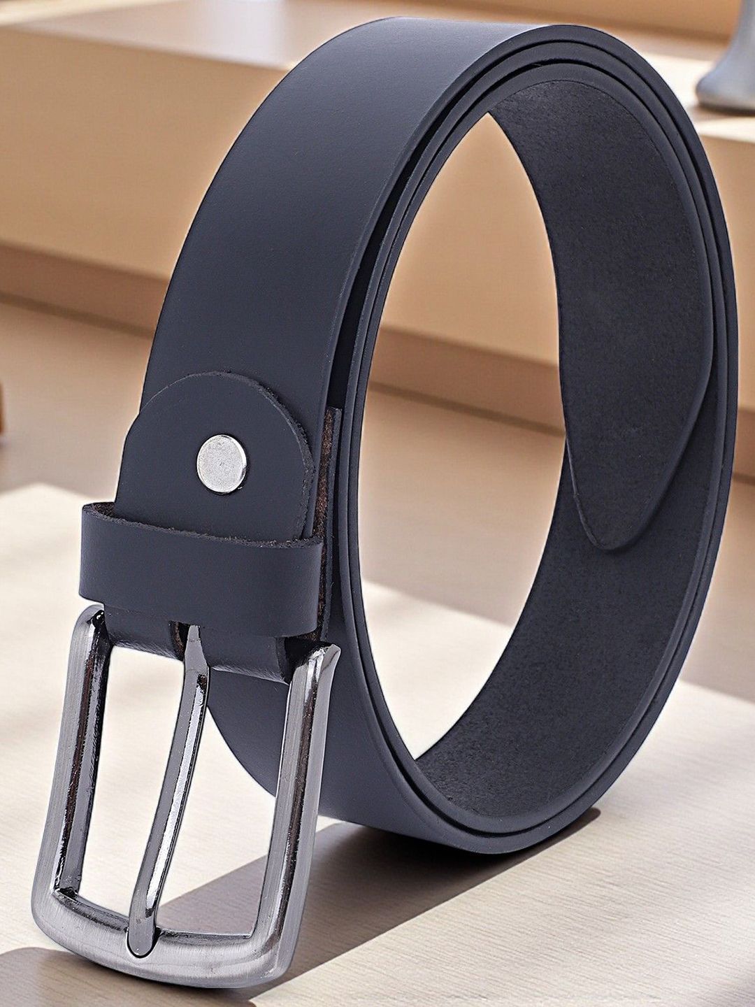 The Roadster Lifestyle Co Men Textured Leather Formal Belt-picture-21
