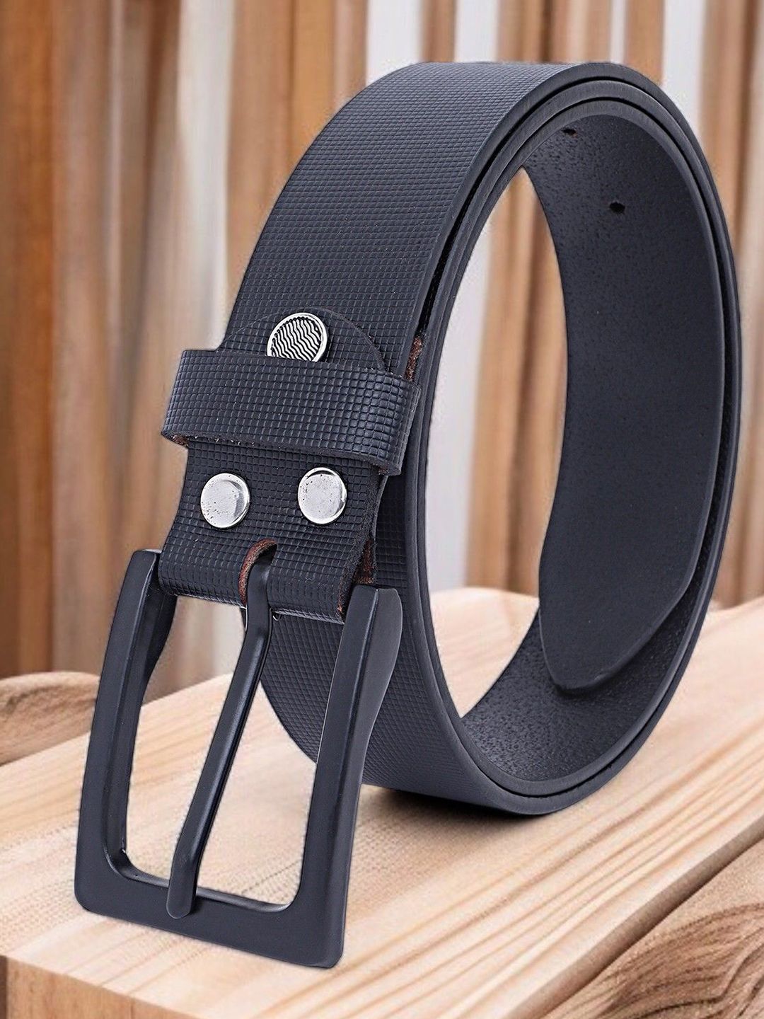 The Roadster Lifestyle Co. Men Textured Genuine Leather Belt-picture-22