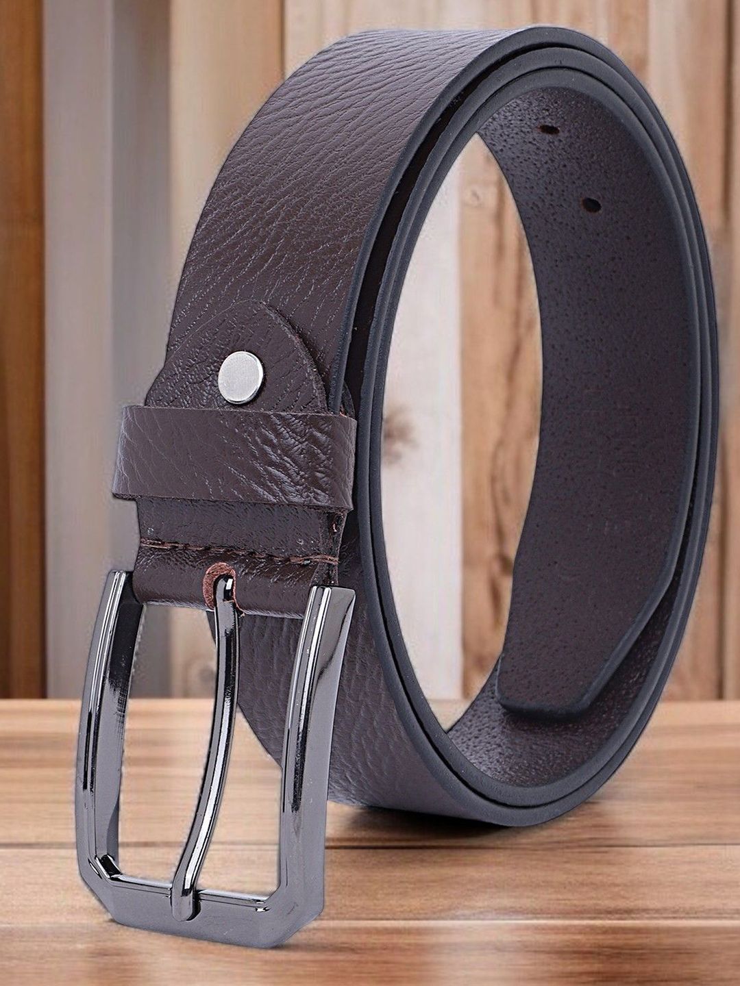 The Roadster Lifestyle Co. Men Textured Leather Formal Belt-picture-39