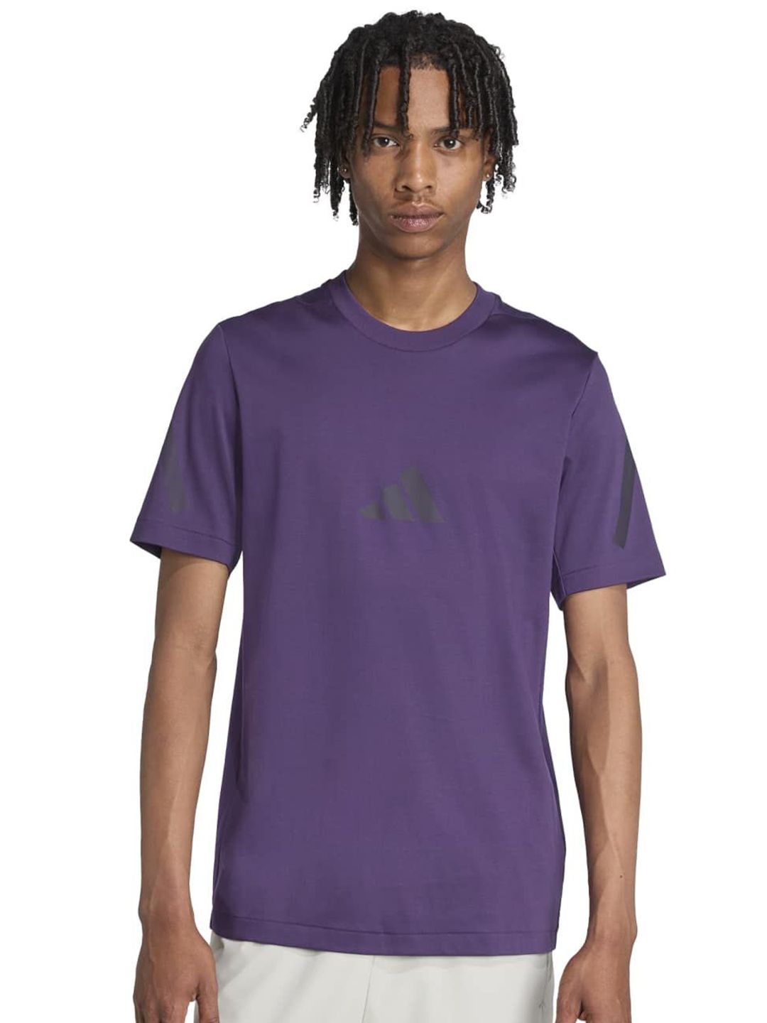 ADIDAS Men Solid Round Neck Cotton T-shirt-picture-37