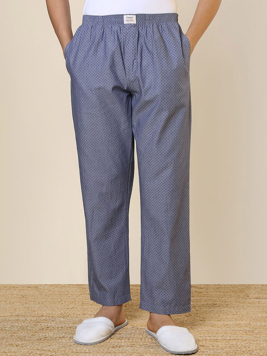SleepZ by Raymond Printed Pure Cotton Straight-Leg Lounge Pant-picture-32