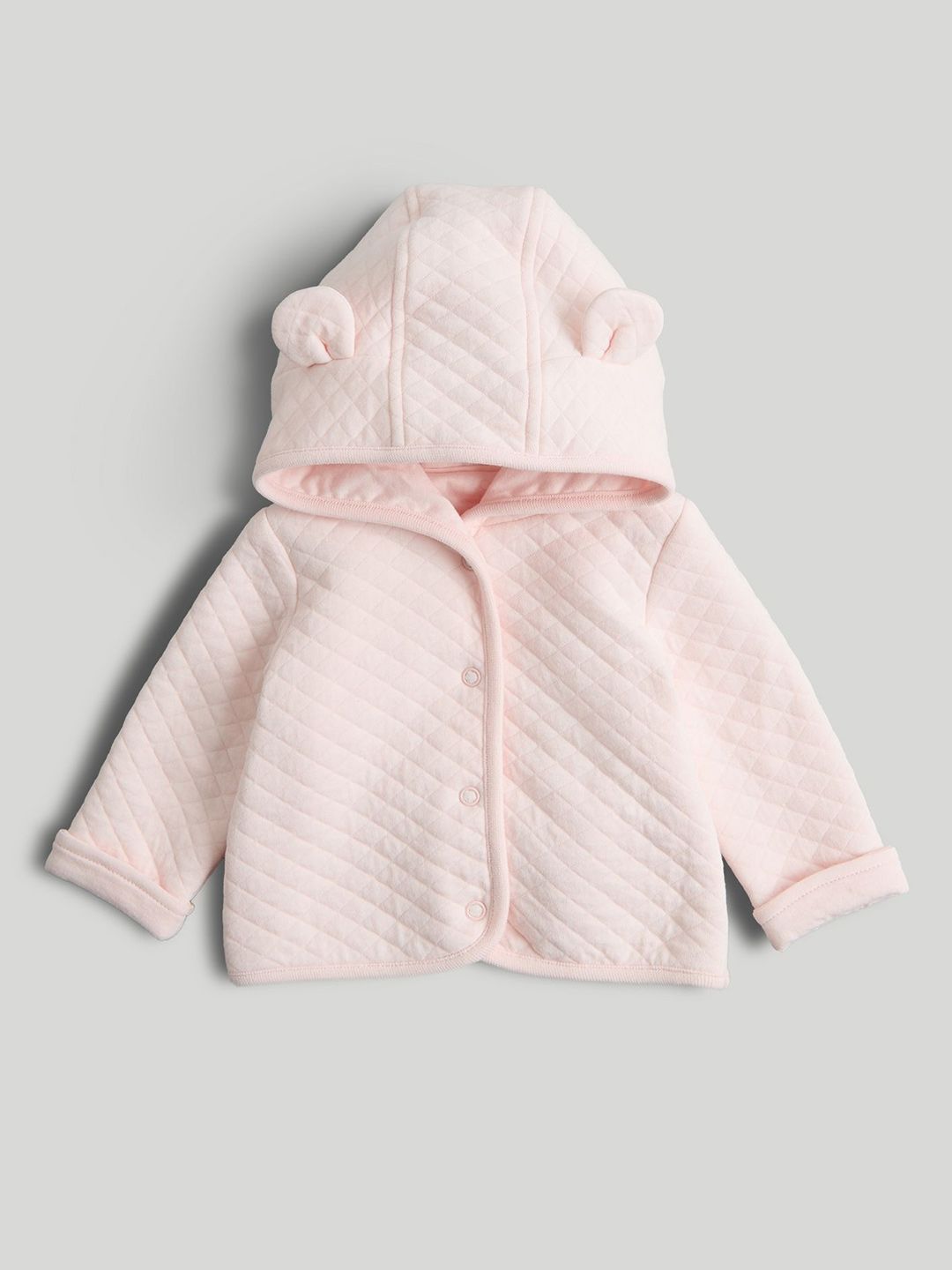 mothercare Girls Solid Hooded Quilted Jacket-image-43