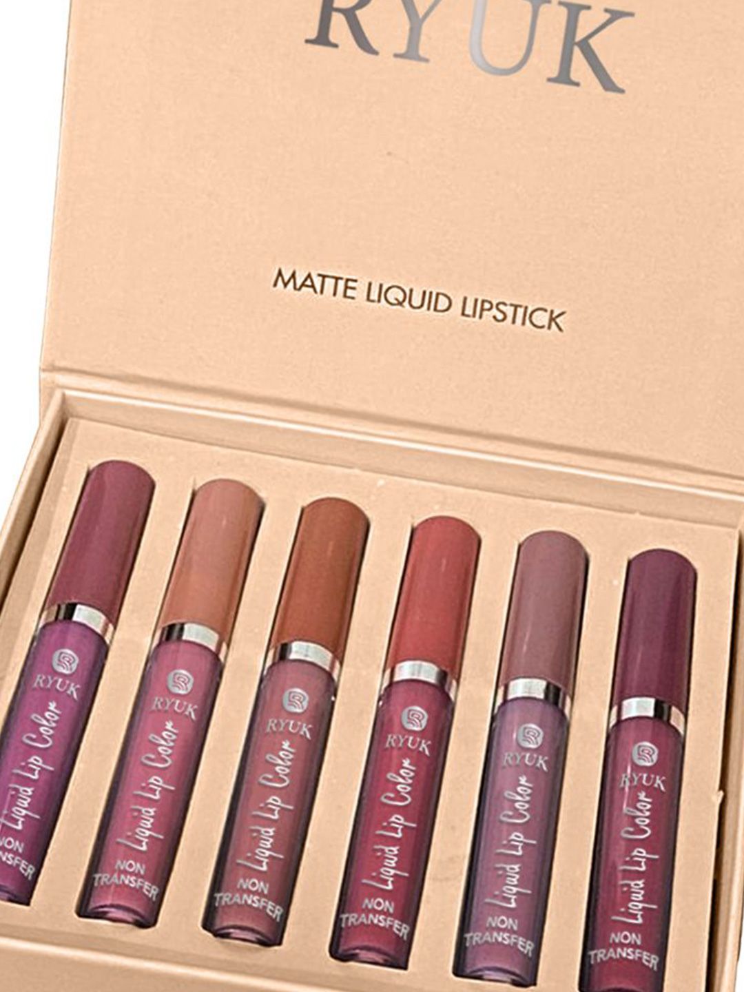 RYUK Set Of 6 Non Transfer Liquid Lip Colour - 2.5 ml - Set 01-image-35