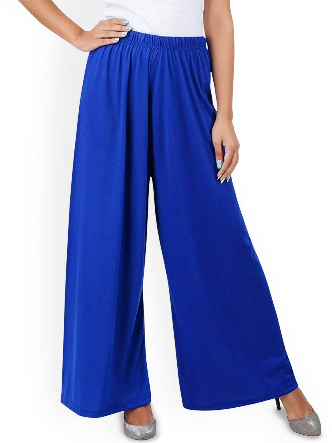 SRISARAS Women Cotton Wide Leg Ethnic Palazzos-image-44