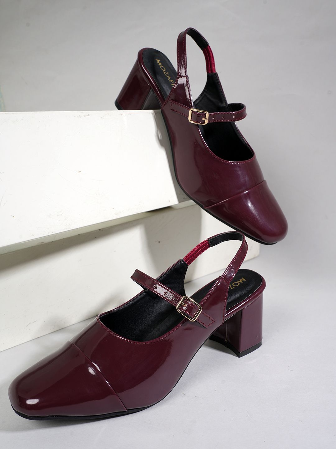 MOZAFIA Women Slingback Block Pumps-picture-26