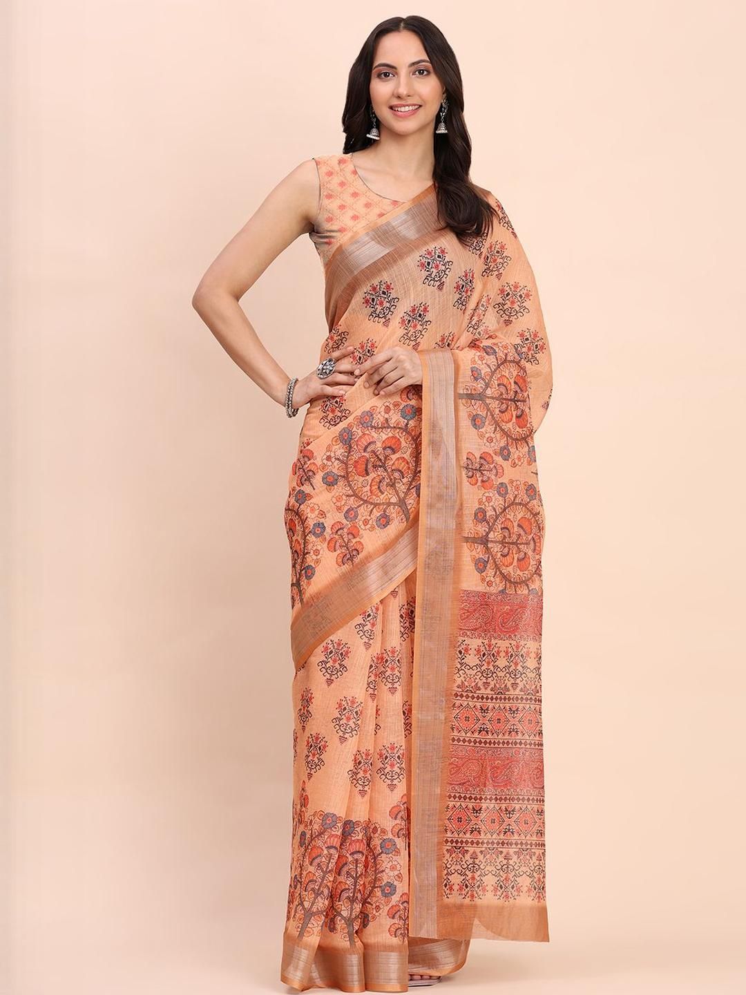 KALINI Ethnic Motifs Printed Saree-image-8