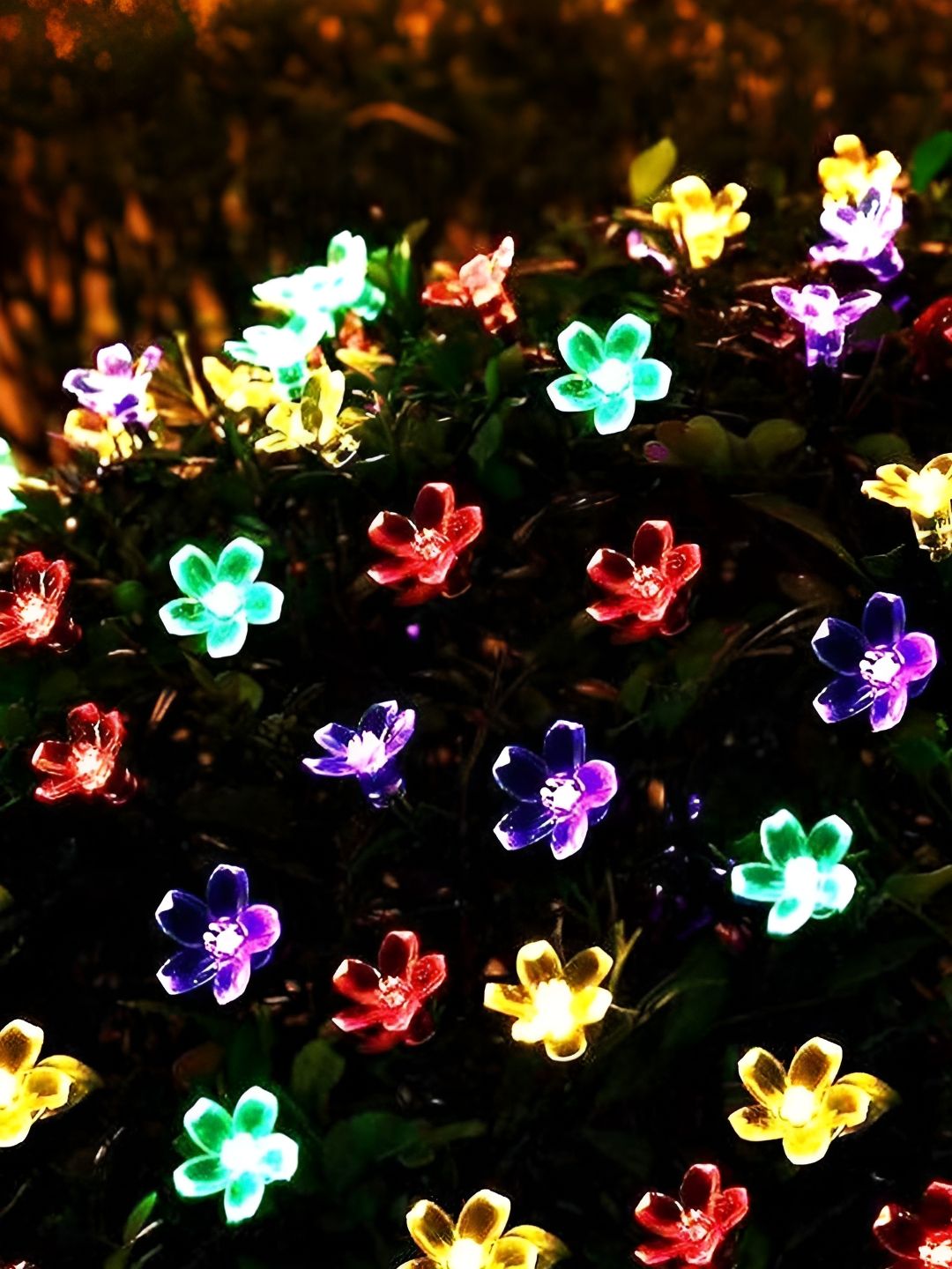 The Purple Tree Purple & Green Flower Shape String Light-image-30