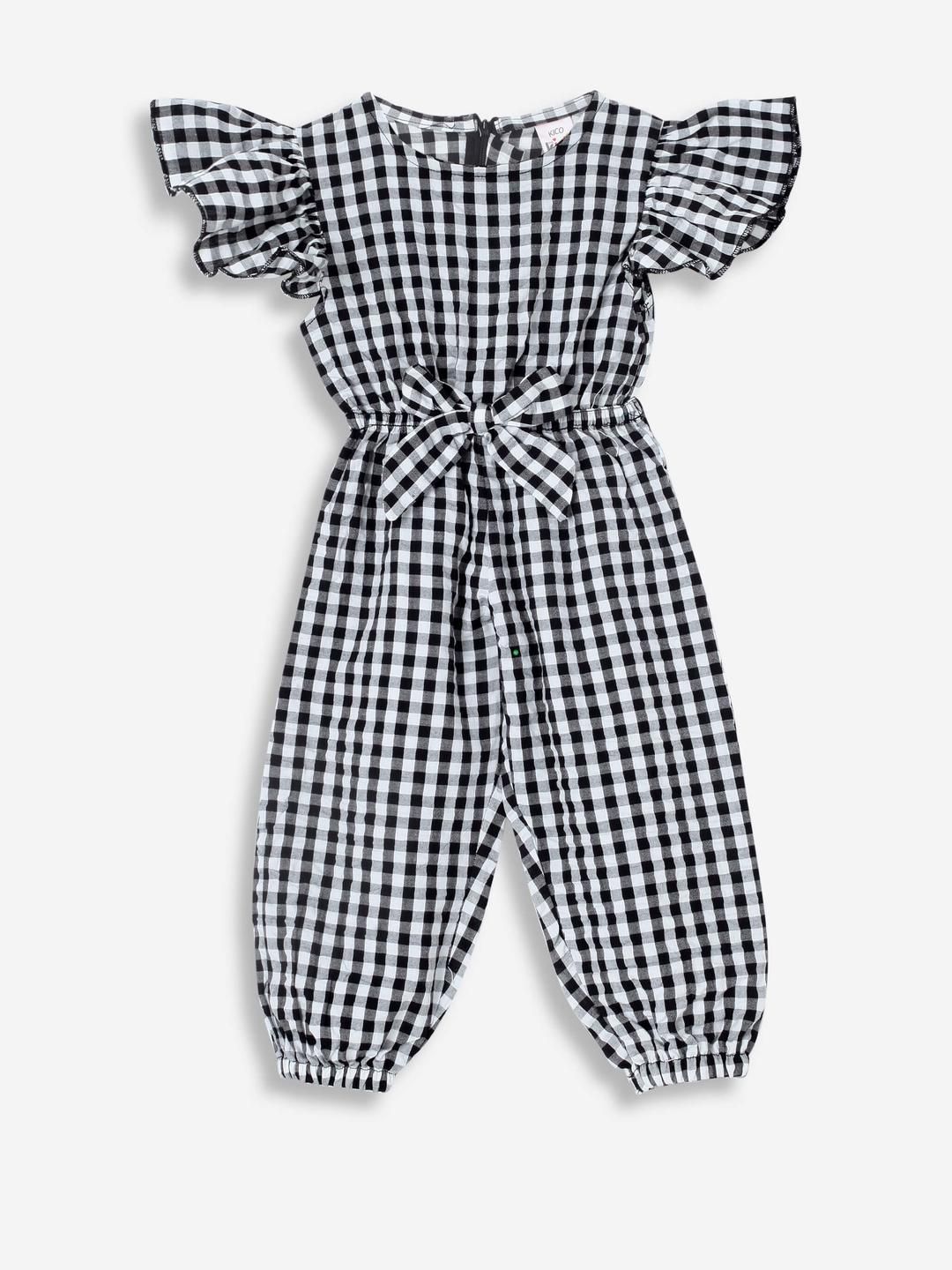 KICO Girls Gingham Checked Bow -Tie Jumpsuit-picture-26